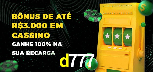 d777 melhor bônus de depósito